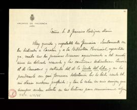 Carta de Antonio Alcalá Venceslada a Francisco Rodríguez Marín en la que le agradece los discurso...
