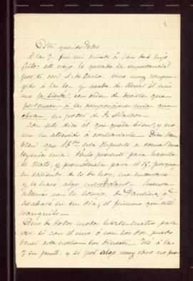 Carta de José Zorrilla a Pedro [Antonio de Alarcón] en la que le comenta que ha entregado la comp...