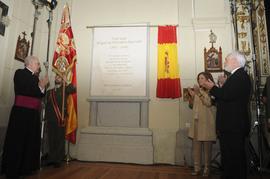 Inauguración de la placa en memoria de Miguel de Cervantes en el convento de las Trinitarias Desc...