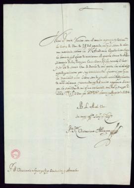 Carta de Victoriano Alcázar a Vincencio Squarzafigo en la que le agradece el envío del tomo cuart...