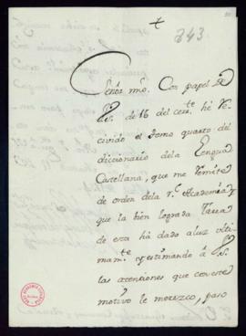 Carta de Nicolás de Córdoba a Vincencio Squarzafigo de agradecimiento por el envío del tomo cuart...