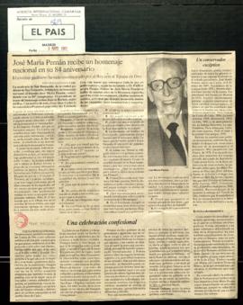 José María Pemán recibe un homenaje nacional en su 84 aniversario