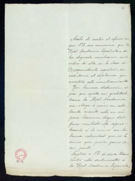 Carta de Juan Luis Estelrich a Mariano Catalina en la que acusa recibo de su nombramiento y del d...