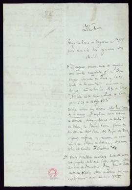 Carta de Adolfo de Castro al secretario en la que le anuncia el envío de unos libros manuscritos ...