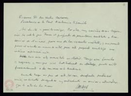 Carta de Salvador González Anaya a Julio Casares en la que le indica que ha sabido que algunos ac...