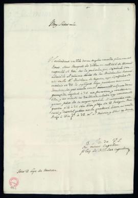 Carta de Luis de Flandes a Lope Hurtado de Mendoza con la que le remite un memorial en el que exp...