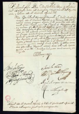 Orden del marqués de Villena del libramiento a favor del conde de Torrepalma de 150 reales y 20 m...