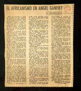 El africanismo en Ángel Ganivet, por Martínez-Aznar