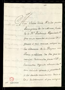 Carta Juan Pérez de Gamoneda, secretario de la reina viuda, a Francisco Antonio de Angulo en la q...