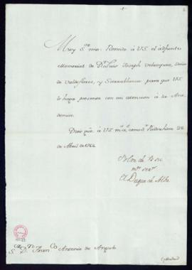 Carta del duque de Alba [Fernando de Silva Álvarez de Toledo] a Francisco Antonio de Angulo con l...