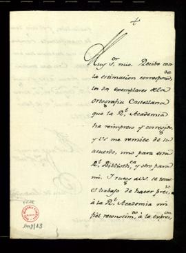 Carta de Juan de Santander a Francisco Antonio de Angulo de agradecimiento por el envío de dos ej...