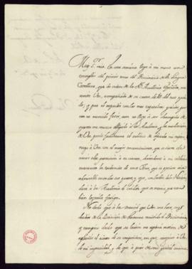 Carta de Juan Francisco Escuder a Vincencio Squarzafigo de agradecimiento por el envío del primer...
