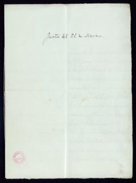Carta de Adolfo de Castro a Antonio María Segovia, secretario, en la que anuncia el envío de diez...