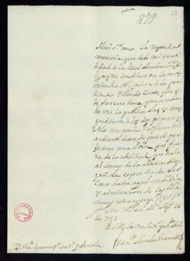 Carta de Francisco Sancho Granado a Vincencio Squarzafigo de agradecimiento por el envío del terc...