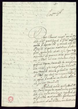 Carta de Diego de Villegas Quevedo al marqués de Villena en la que le comunica el fallecimiento d...