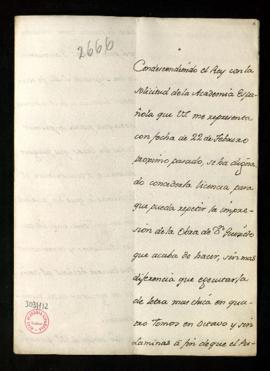 Carta del conde de Floridablanca a Manuel de Lardizábal y Uribe de traslado de la concesión de la...