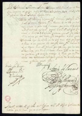 Orden del marqués de Villena de libramiento a favor de Miguel Gutiérrez de Valdivia de 271 reales...