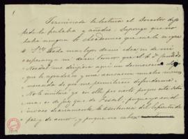 Notas del secretario [Manuel Bretón de los Herreros] en relación a las explicaciones del marqués ...