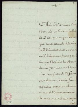 Carta del conde de la Roca [Vicente María de Vera Enríquez de Navarra] a Manuel de Lardízabal y U...