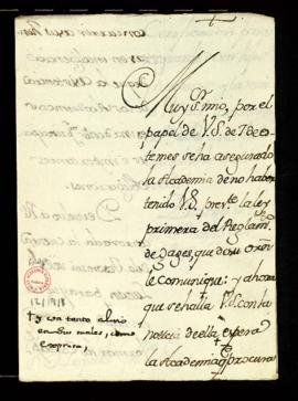 Copia de la carta de Francisco Antonio de Angulo Leopoldo Puig en la que le indica que al asegura...