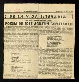 Tres libros que jalonan un camino. Poesía de José Agustín Goytisolo