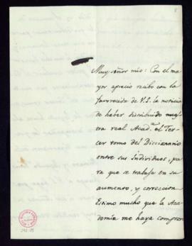 Carta de Felipe de Samaniego a Juan Trigueros en la que acepta el trabajo que le toca para la cor...