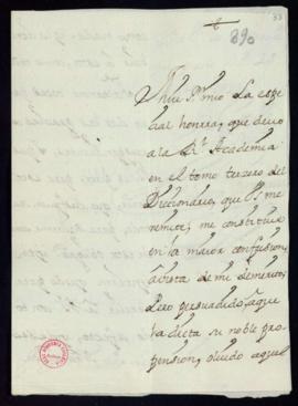 Carta de Jerónimo de Ocio Salazar a Vincencio Squarzafigo de agradecimiento por el envío del terc...
