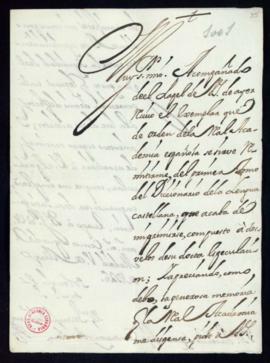 Carta de Juan de (ileg.) a Vincencio Squarzafigo de agradecimiento por el envío del primer tomo d...