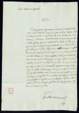 Carta de José María de Zuaznávar [al director, José Miguel de Carvajal] en la que se pone a su di...
