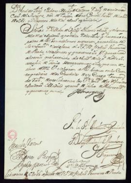 Libramiento de 640 reales de vellón a favor de Antonio Ventura de Prado