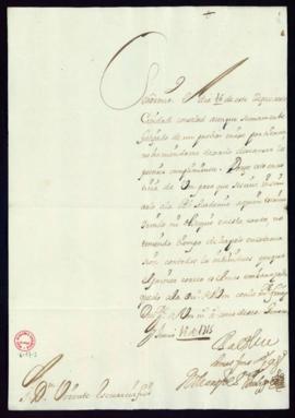 Carta de Vicente Bacallar y Sanna, marqués de San Felipe, a Vincencio Squarzafigo en la que manif...