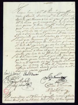 Orden de Juan de Ferreras del abono a favor de Vincencio Squarzafigo de 8013 reales y 6 maravedís...