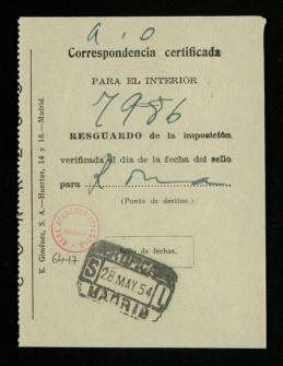 Resguardo de correo certificado para Roma