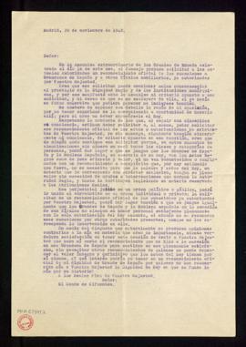 Carta del conde de Cifuentes a don Juan de Borbón en la que expone las razones que le han llevado...