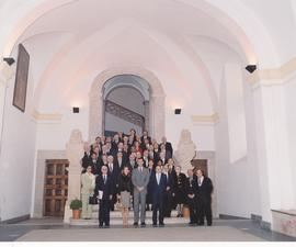 Los príncipes de Asturias con los representantes de todas las Academias de la Lengua Española