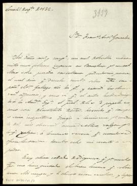 Carta de José Musso y Valiente a Francisco Antonio González con la que le remite sus observacione...