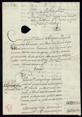 Cuenta del tesorero desde 1.º de julio de 1748 hasta 1.º de abril de 1749