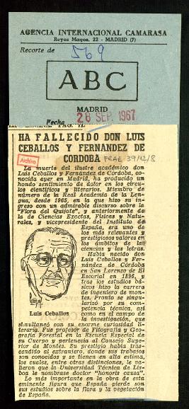 Ha fallecido don Luis Ceballos y Fernández de Córdoba