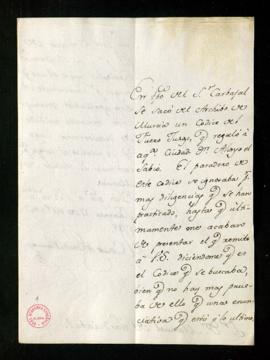 Carta del conde de Floridablanca a Manuel de Lardizábal con la remisión del códice murciano del F...