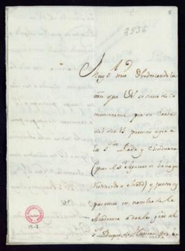 Carta del conde de Torrepalma a Francisco Antonio de Angulo en la que le comunica el cumplimiento...