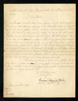 Carta de Enrique María de Borbón a Ángel Fernández de los Ríos con la que adjunta la copia de las...