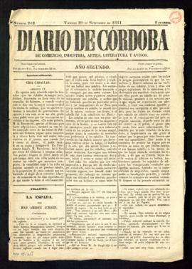 Diario de Córdoba de comercio, industria, artes, literatura y avisos