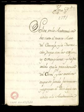 Carta de Francisco Antonio de Angulo al duque de Alba con la que le envía el nuevo auto del Conse...