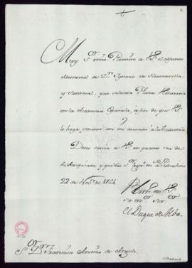 Carta del duque de Alba a Francisco Antonio de Angulo con la que remite un memorial de Ignacio de...