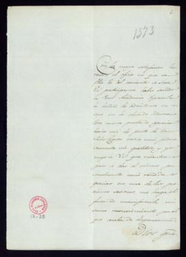 Carta de José Musso y Valiente al secretario [Francisco Antonio González] en la que acusa recibo ...