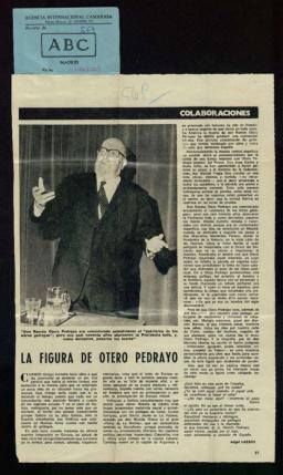 Artículo de Ángel Lázaro en el diario ABC titulado La figura de Otero Pedrayo