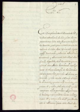 Informe de los contadores sobre la cuenta de la tesorería del año de 1735