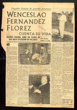 Recorte de prensa de la quinta entrega de la entrevista Wenceslao Fernández Flórez cuenta su vida...