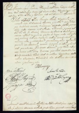 Orden del marqués de Villena del libramiento a favor de Antonio Ventura de Prado de 560 reales de...
