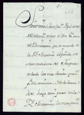 Carta del duque de Béjar a Lope Hurtado de Mendoza de agradecimiento por el envío del sexto tomo ...